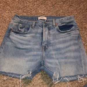 Denim cut off shorts